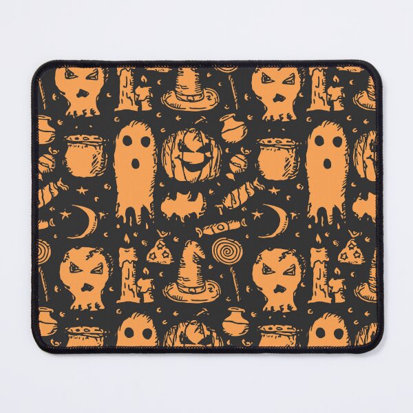 Item preview, Spooky Halloween Ghosts, Bats, Candles and Pumpkins Pattern - Fun Wall Tapestry designed and sold by FestivityFinds.