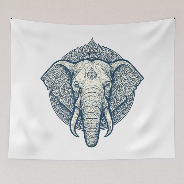 Item preview, Thai Royal Elephant Mandala designed and sold by LaiThaiPatterns.