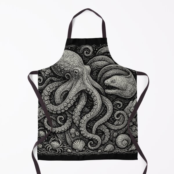 Item preview, Octopus Moray Eel Shipwreck Ocean Doodle designed and sold by EdvvinStudios.