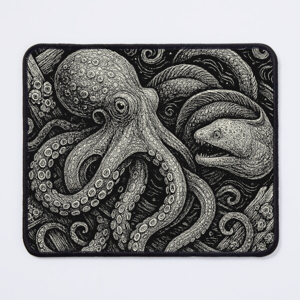 Item preview, Octopus Moray Eel Shipwreck Ocean Doodle designed and sold by EdvvinStudios.