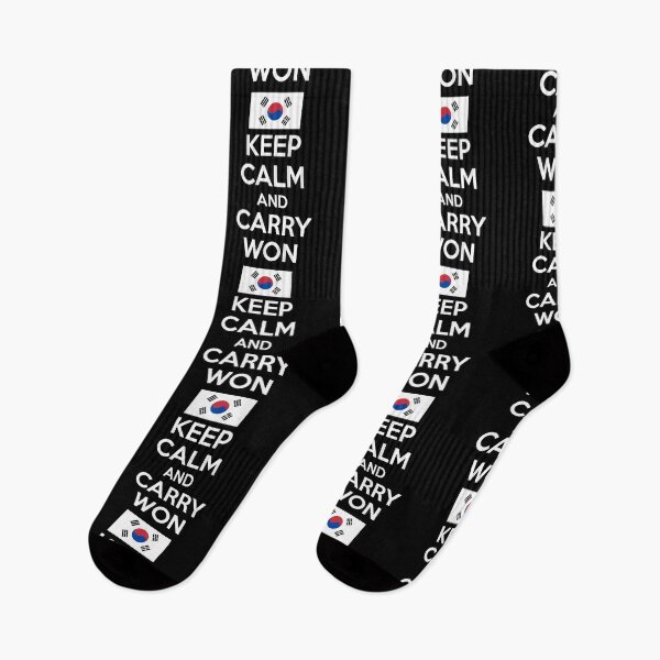 Item preview, Korea Keep Calm and Carry Won Funny Currency Pun Design designed and sold by TheTrendsDesk.