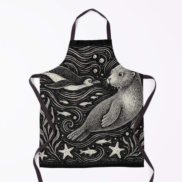 Item preview, Seal And Penguins Underwater Ocean Life designed and sold by EdvvinStudios.