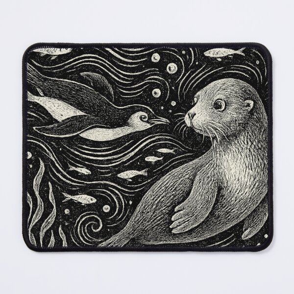 Item preview, Seal And Penguins Underwater Ocean Life designed and sold by EdvvinStudios.