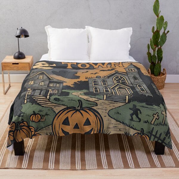 Item preview, Haunted Pumpkin Village – Spooky Ghost Town Halloween Design designed and sold by GeorgePaynea.