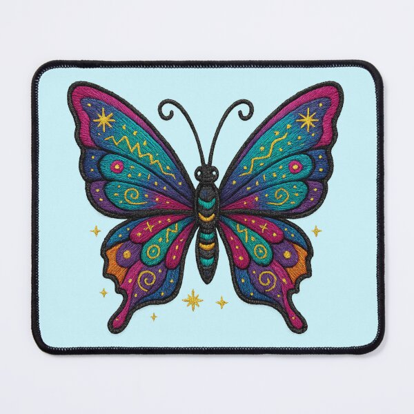 Item preview, Colorful embroidered butterfly in mystical style designed and sold by Ahau Designs.