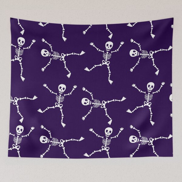 Item preview, Playful Skeletons Dancing Halloween Pattern - Fun Graphic T-shirt Design designed and sold by FestivityFinds.