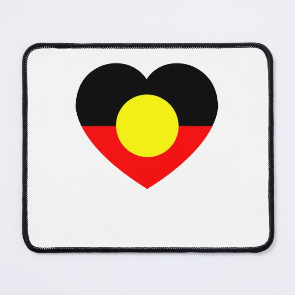Item preview, Aboriginal flag heart designed and sold by OliviaBarajas3.