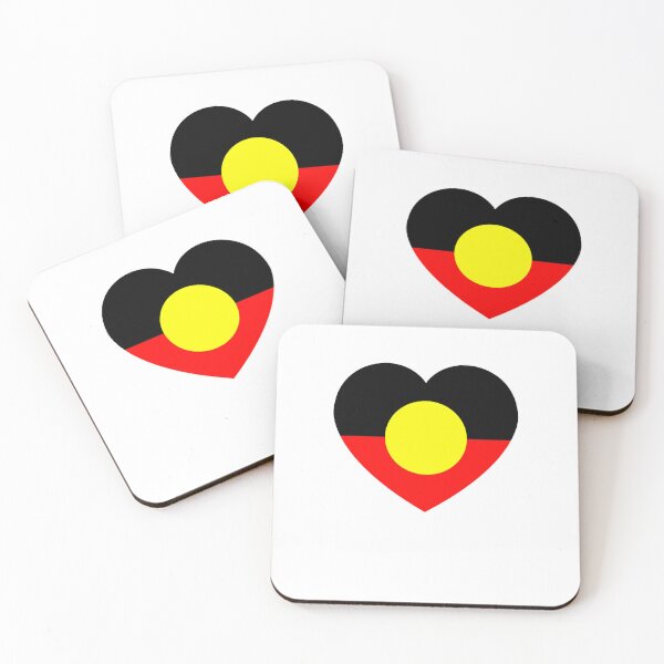 Item preview, Aboriginal flag heart designed and sold by OliviaBarajas3.