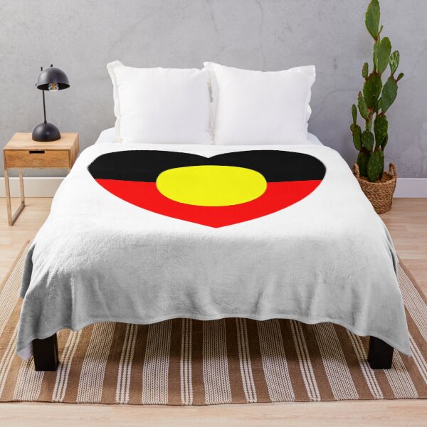Item preview, Aboriginal flag heart designed and sold by OliviaBarajas3.
