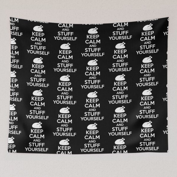Item preview, Funny thanksgiiving Keep Calm and Stuff Yourself Turkey Day Friendsgiving designed and sold by TheTrendsDesk.
