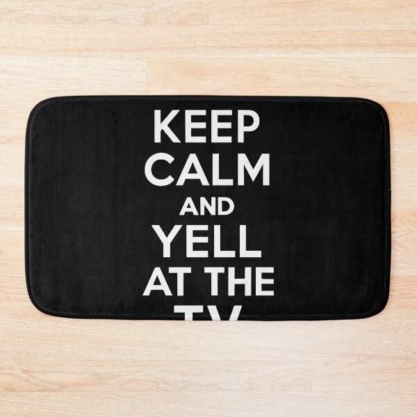 Item preview, Funny sports Fans Keep Calm and Yell at the TV Game Day Gift designed and sold by TheTrendsDesk.