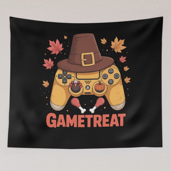 Artikelvorschau, Game Controller Kürbis Thanksgiving Day Gaming Gamer entworfen und verkauft von BiellaSar.