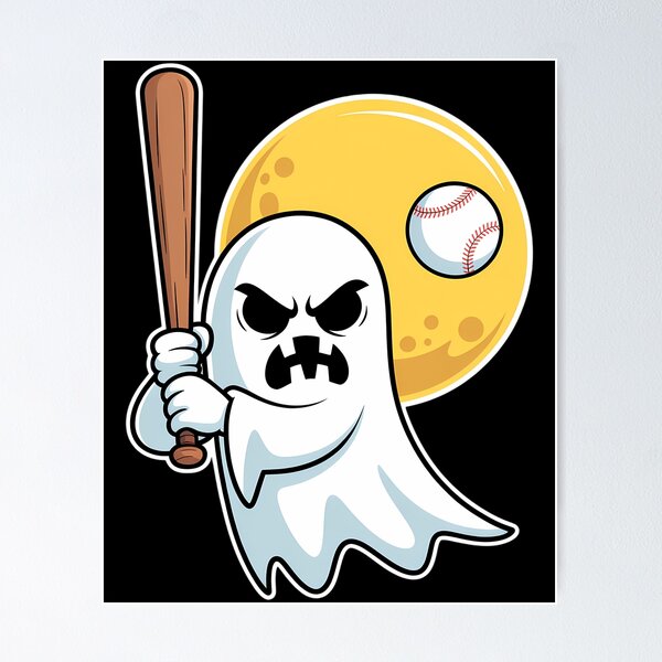 Item preview, Ghost Baseball Player Lazy Halloween Costume Cute Sport designed and sold by BiellaSar.
