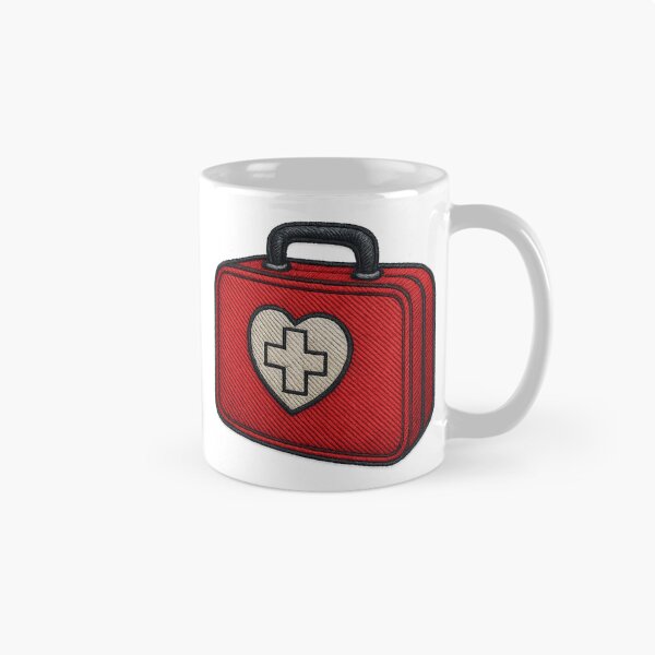 Item preview, First aid kit embroidered with heart designed and sold by Ahau Designs.