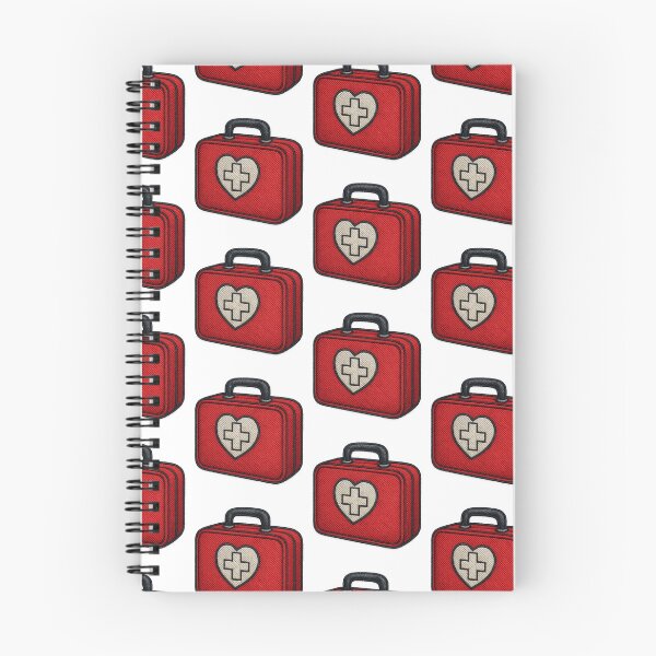 Item preview, First aid kit embroidered with heart designed and sold by Ahau Designs.