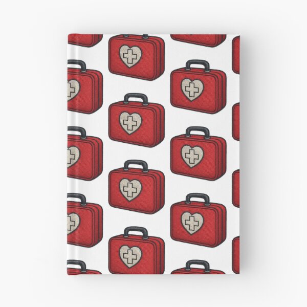 Item preview, First aid kit embroidered with heart designed and sold by Ahau Designs.