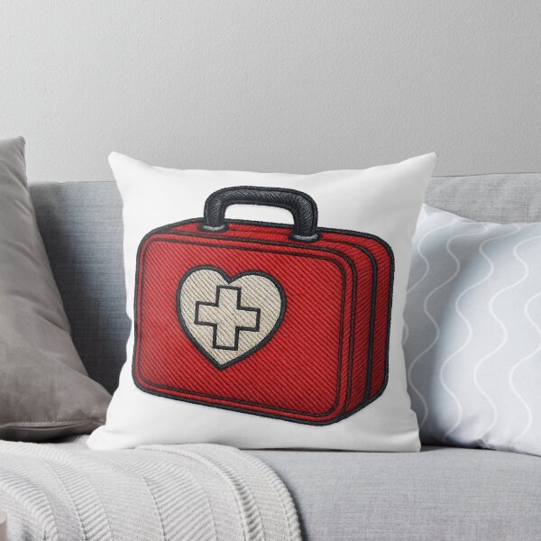 Item preview, First aid kit embroidered with heart designed and sold by Ahau Designs.