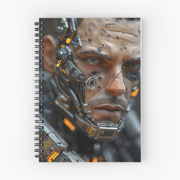 Item preview, Cybernetic warlord Intricate details of the character's mechanical implants. designed and sold by CheerForGoods.