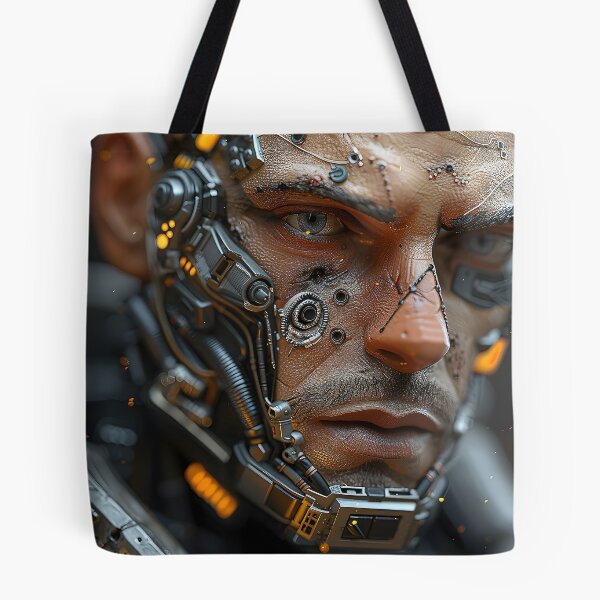 Item preview, Cybernetic warlord Intricate details of the character's mechanical implants. designed and sold by CheerForGoods.