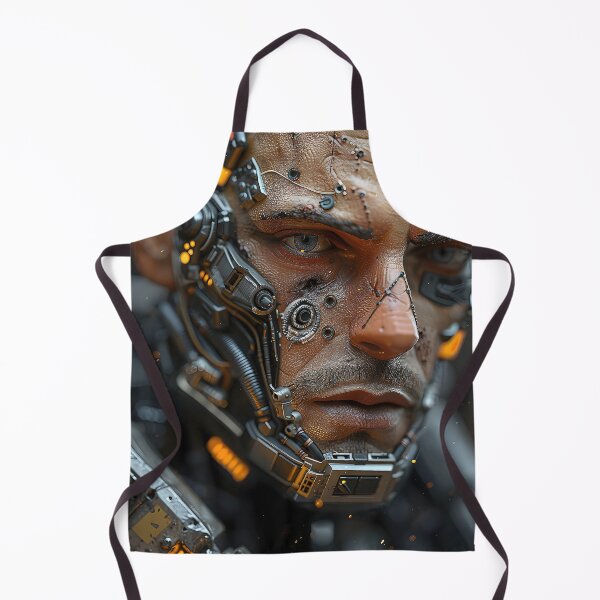 Item preview, Cybernetic warlord Intricate details of the character's mechanical implants. designed and sold by CheerForGoods.