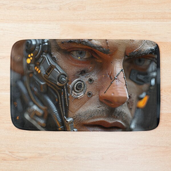 Item preview, Cybernetic warlord Intricate details of the character's mechanical implants. designed and sold by CheerForGoods.