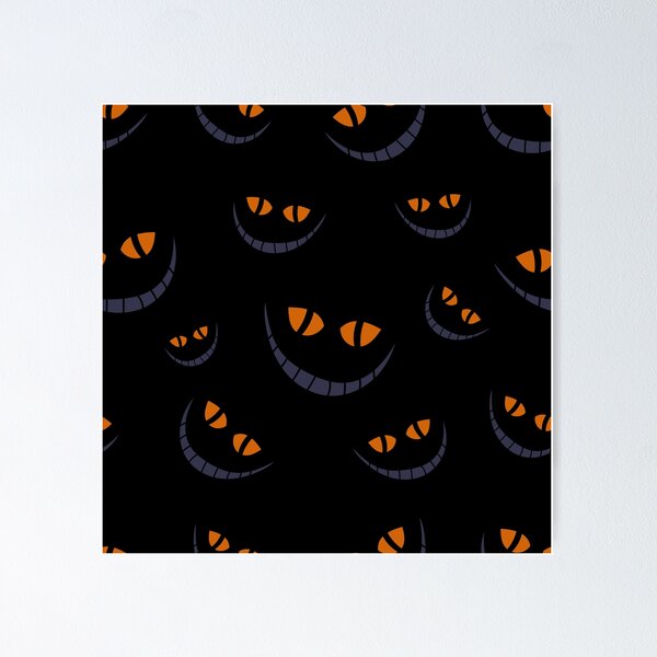Item preview, Patrón de Halloween con ojos brillantes y caras sonrientes - Diseño de tapiz de pared oscuro designed and sold by FestivityFinds.