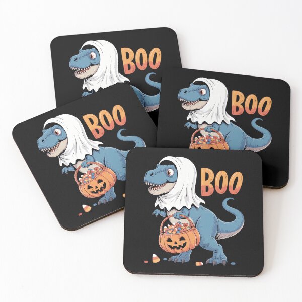 Item preview, Ghost Dinosaur T rex Funny Boo Halloween Boys Men Pumpkin designed and sold by BiellaSar.