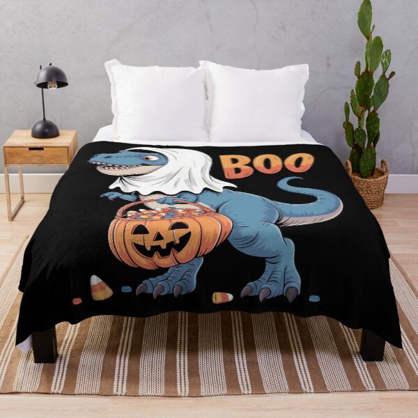 Item preview, Ghost Dinosaur T rex Funny Boo Halloween Boys Men Pumpkin designed and sold by BiellaSar.