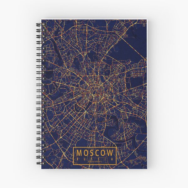 Item preview, Moscow, Russia Map - City At Night designed and sold by deMAP.