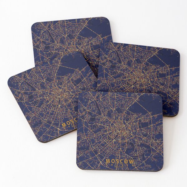 Item preview, Moscow, Russia Map - City At Night designed and sold by deMAP.