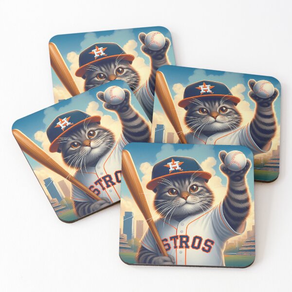 Item preview,  Astros Cat Play Baseball designed and sold by Fraerrand.