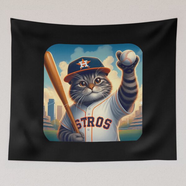 Item preview,  Astros Cat Play Baseball designed and sold by Fraerrand.
