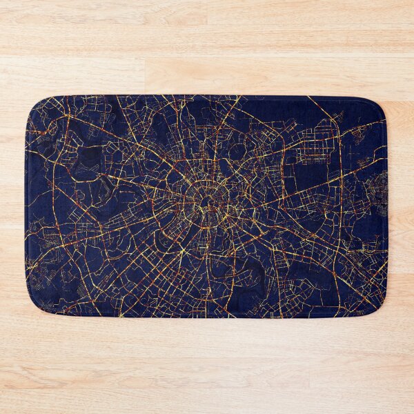 Item preview, Moscow, Russia Map - City At Night designed and sold by deMAP.