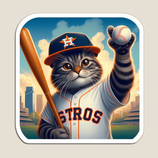 Item preview, Los Astros Cat juegan béisbol designed and sold by Fraerrand.