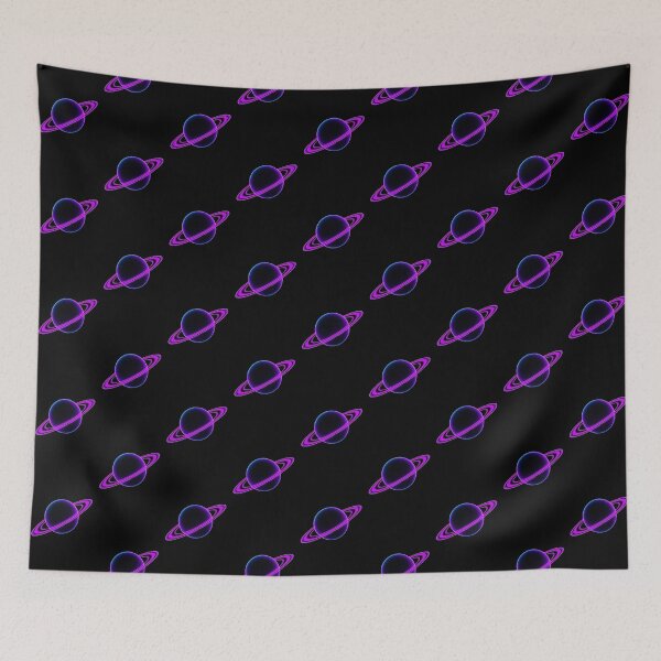 Item preview, Futuristic Neon Saturn Planet – Sci-Fi Abstract Space Art designed and sold by PixelVibe782.