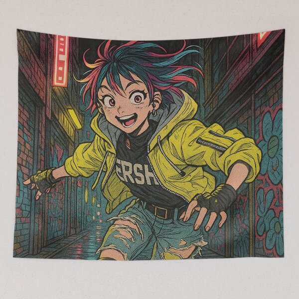 Item preview, Inline skating, cool anime girl designed and sold by Mauswohn.