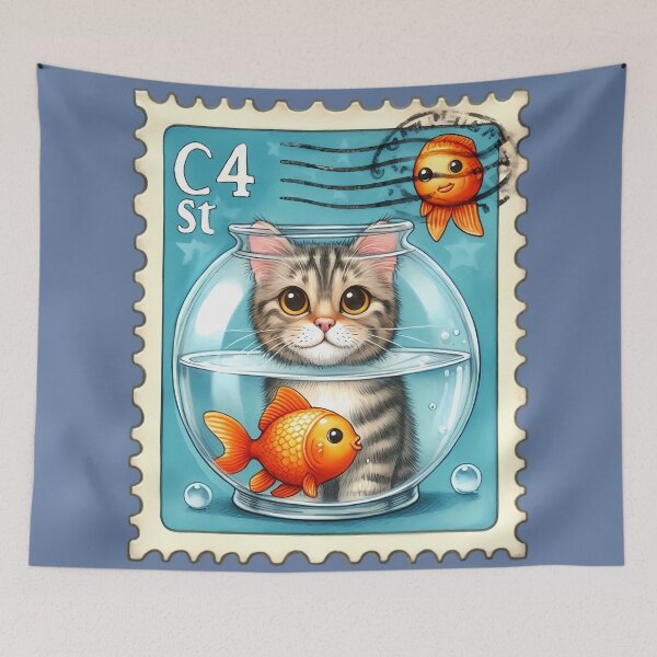 Item preview, Smiling cat in an aquarium designed and sold by Astralia.