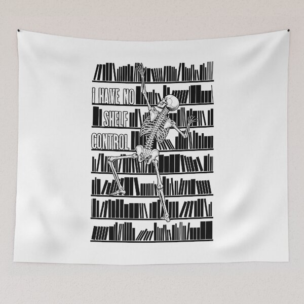 Item preview, Librarian Halloween Skeleton Books No Shelf Control Book designed and sold by GrandeDuc.