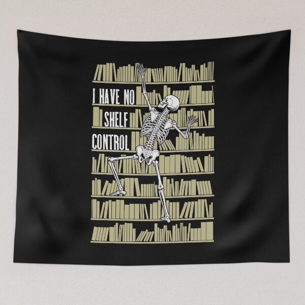 Item preview, Librarian Halloween Skeleton Books No Shelf Control Book designed and sold by GrandeDuc.