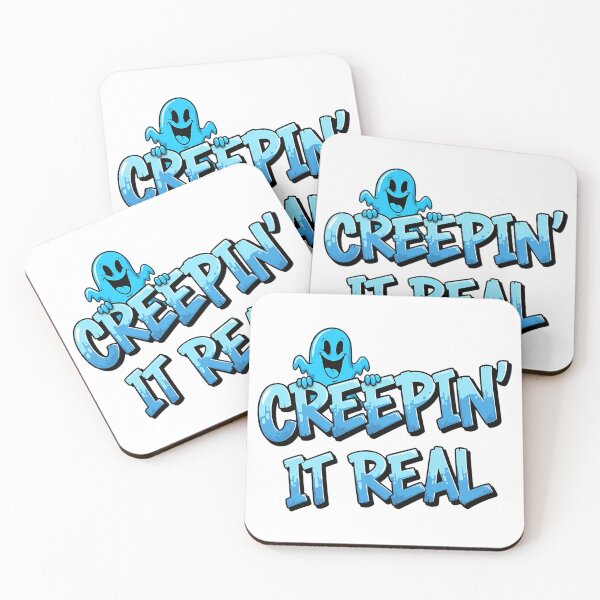 Item preview, Creepin’ It Real Typography – Cartoon Ghost Halloween Design designed and sold by Authentic-Merch.