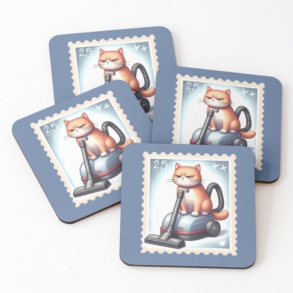 Item preview, Cat unhappy on a vacuum cleaner designed and sold by Astralia.
