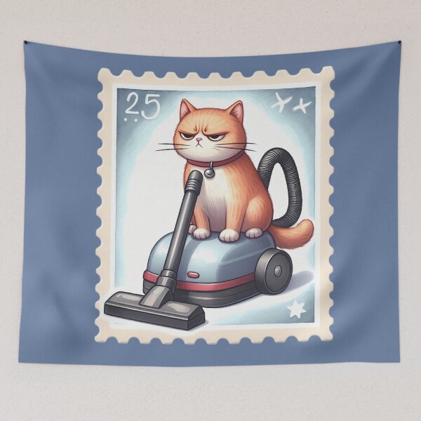 Item preview, Cat unhappy on a vacuum cleaner designed and sold by Astralia.