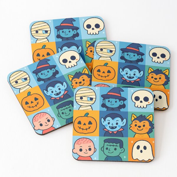 Item preview, Cute Halloween Characters Seamless Pattern Design designed and sold by UniqueDesign751.