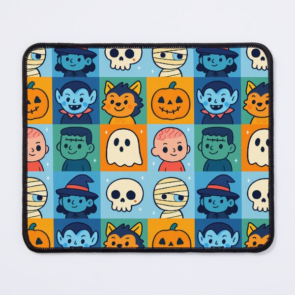 Item preview, Cute Halloween Characters Seamless Pattern Design designed and sold by UniqueDesign751.