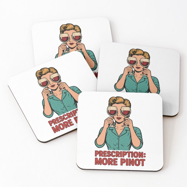 Item preview, Prescription: More Pinot - Funny Retro Wine Lover Pop Art Design designed and sold by inkoutninja.