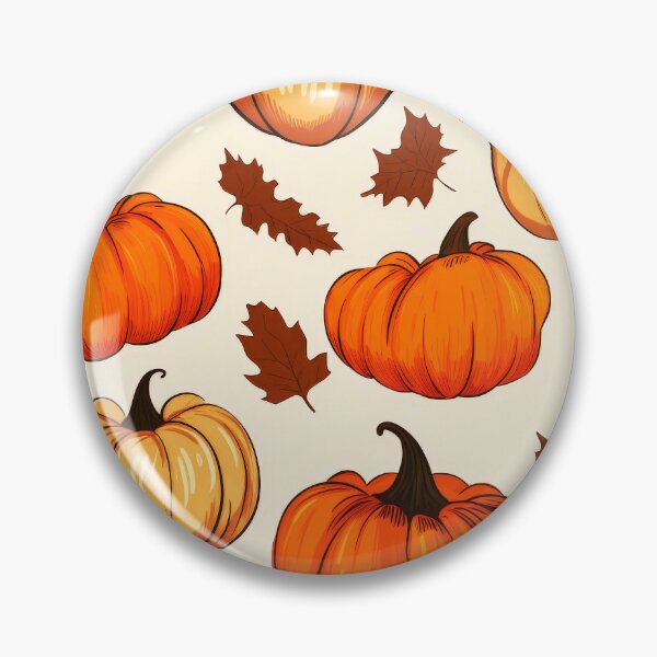 Item preview, Halloween Pumpkin Designs Pattern With Autumn Leaves Accents designed and sold by DEC02.