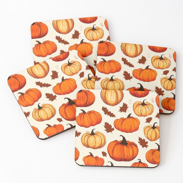 Item preview, Halloween Pumpkin Designs Pattern With Autumn Leaves Accents designed and sold by DEC02.