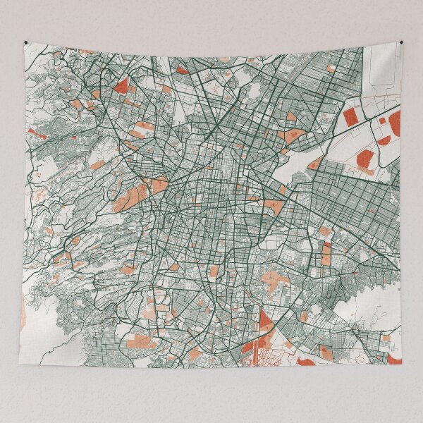 Item preview, Mexico City Map - Bohemian designed and sold by deMAP.