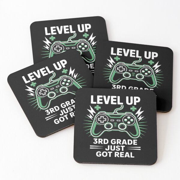 Item preview, Third Grade Just Got Real Gamer Level Up designed and sold by BlackStars3Neon.
