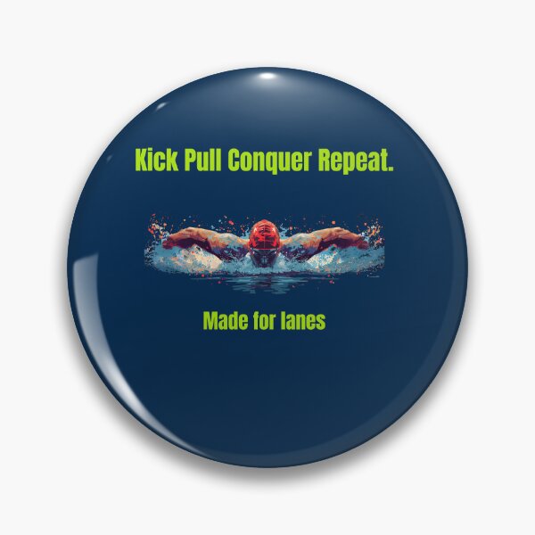 Artikelvorschau, Kick Pull Conquer Repeat – Schwimmshirt / Geschenk für Schwimmer entworfen und verkauft von endurothreads.
